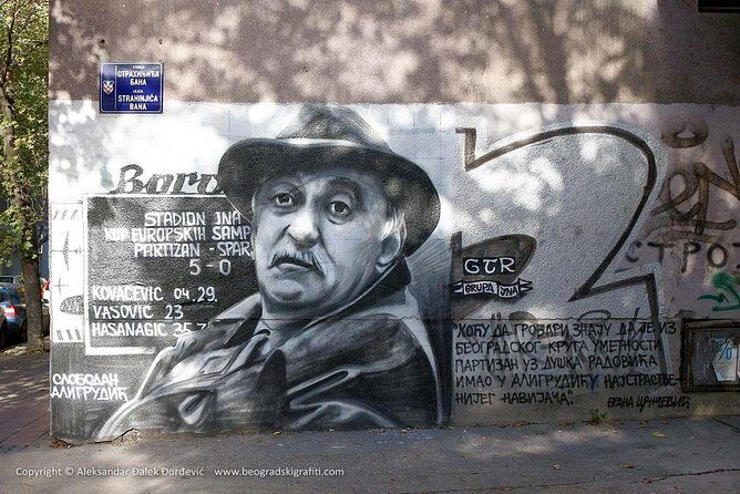 Football tour: Red Star and Partizan Ultras History - Dorcol: Partizan fan murals, bar streets, and a neighborhood you can actually hang in