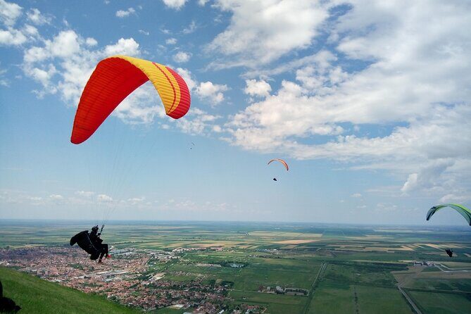 Paragliding Tandem Flight Experience in Sokobanja - How the Route Looks in the Air: Soko Grad, Rtanj Mountain, and Rtanj